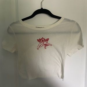 Zaful White Baby Tee